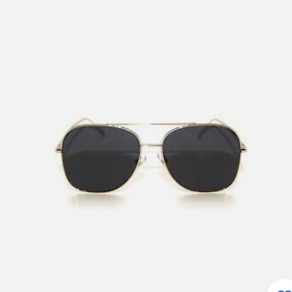 Fendi Roma Amor Aviator Hologram Logo Sunglasses
